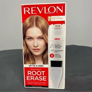 NEW Revlon Root Erase 7 Dark Blonde Gray Coverage Permanent Hair Color EXP 4/22